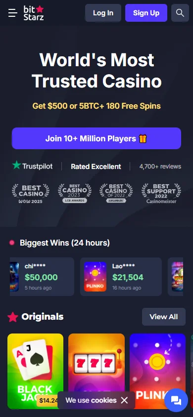 BitStarz mobile website