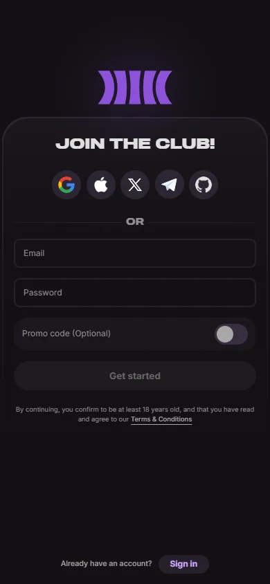 Cloudbet mobile website